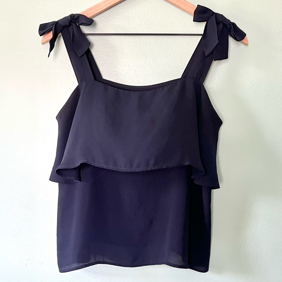 LOFT Tops - Loft Outlet Navy Tank Top with Bow Details Size S
